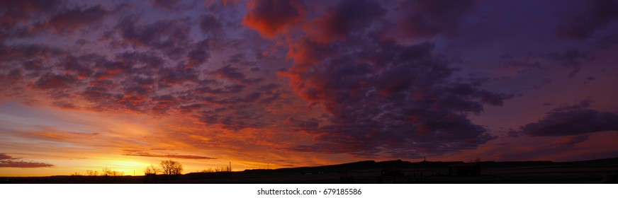 Eastern Montana Cloud Sunrise Panorama