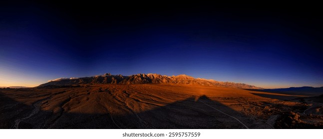 Eastern sierra sunrise in Alabama hills. Shot with a DJI Mavic air 2S drone. 