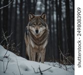 The Eastern Wolf (Canis lycaon) is a subspecies of the gray wolf native to the eastern forests of North America. It is smaller than its western counterparts, with a more slender build and a coat that 