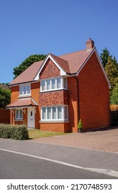 Eastleigh, Hampshire, England - 06.22.2022 - Modern Family Home. New Built Detached House In South Of England. Smart Looking Residential Property. Housing Market Image