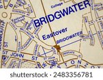 Eastover - Avon and Somerset, United Kingdom colour atlas map town name