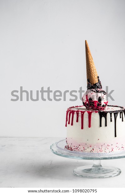 Easy Birthday Ice Cream Cone Cake Stock Image Download Now