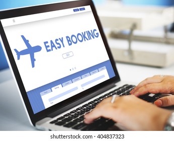 Easy Booking Holiday Flight Tourism Concept