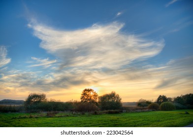 Easy clouds on sunset