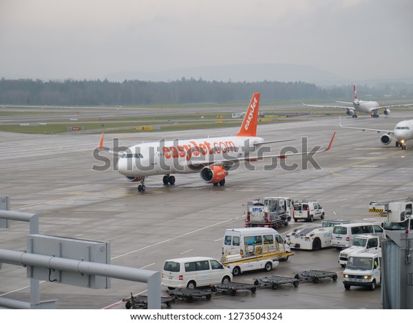Easyjet Plane Taxiing Zurich Airport Switzerland Stock Photo Edit Now