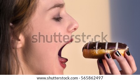 Similar – Image, Stock Photo lick me! Orange Cooking