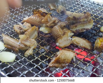 Eating Grilled Hagfish At South Korea