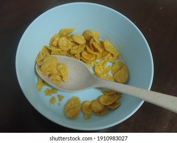 Eating Nestle Conflake Delicious Cereal