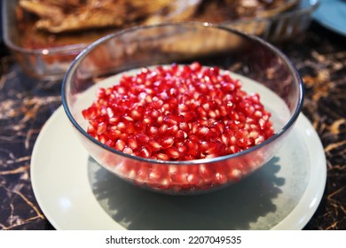 Eating pomegranate seeds is one of my pleasures