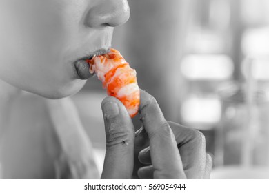 Eating Shrimp
