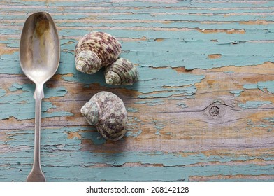 Eating snails - concept