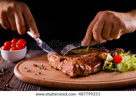Similar – Image, Stock Photo red and white stake Red