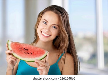 Eating Watermelon.