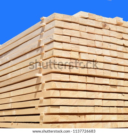 Eaves board in stacks