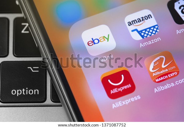 Ebay Amazon Aliexpress Alibaba Apps Icon Stock Photo Edit Now