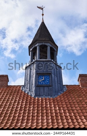 Ebeltoft, Denmark: Ridge turret on the roof of the old, historic city hall