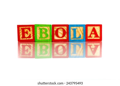 ebola reflection on white background