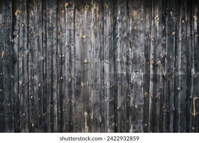 Ebony background texture, very high resolution. Black plank wall. Yellow bitches.