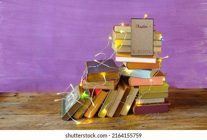 E-books As Birthday Present, Personal Gift,reading,online,digital Book,literature,education,making A Gift Concept