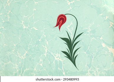 Ebru, Turkish Marbling Art Background