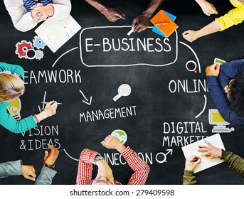 E-Business E-Commerce Concept mondial de marketing commercial
