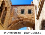Ecce Hommo Arch in Old Town of Jerusalem, Israel.
