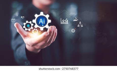 echnology consultant integrates artificial intelligence engine with data visualization interface enhance automation, predictive analytics, scalable digital transformation for organizations worldwide