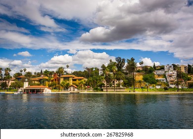 Echo Park Lake, In Los Angeles, California.