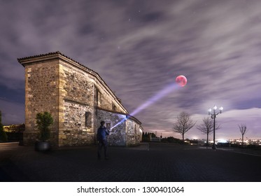 Eclipse Of The Blood Supermoon In The Hermitage Of Light.