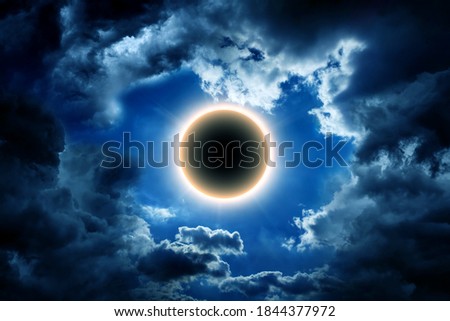 Similar – Image, Stock Photo Light clouds in the evening sky