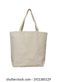 Eco Canvas Cotton Tote Bag On White Background