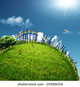 Eco City, Abstract Environmental Backgrounds For Your Design