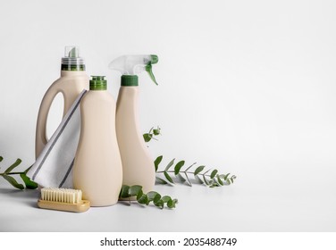 Eco Cleaning Products Isolated On White Background