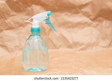 Eco Cleaning Spray. Bottle With Spray Nozzle In The Bath Room, Eco Cleaning,