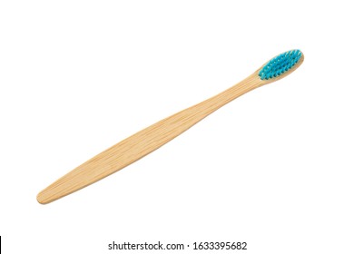 Eco Friendly Bamboo Toothbrush Isolated On White Background