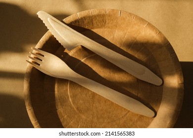 Eco Friendly Disposable Eating Utensils. Plastic Free Travel Cutlery.