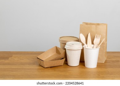 Eco Friendly Food Packaging Paper Recycling Stock Photo 2204528641 ...