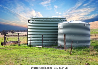 Eco friendly fresh water tanks on rural property
