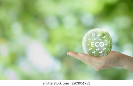 Eco Friendly, Green Company Culture Concept. Carbon Neutral And Net Zero Target. Sustainable Enviroment And Business. Social Responsibility. Build Eco And Green Community. World Environment Day. 