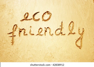 Eco Friendly Handwritten In Sand For Natural, Symbol,tourism Or Conceptual Designs