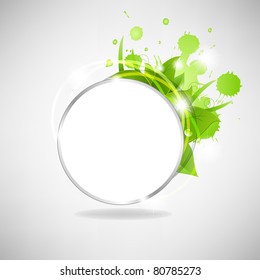 Eco Speech Bubble With Leafs - Shutterstock ID 80785273