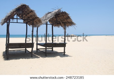 Eco-friendly Sunbeds at Whiskey Point, Arugam Bay in Sri Lanka