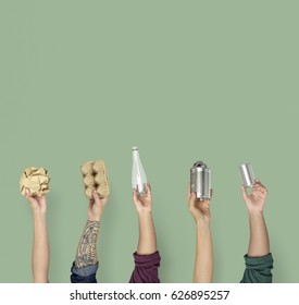 Ecology human hand holding stuff for recycle - Shutterstock ID 626895257
