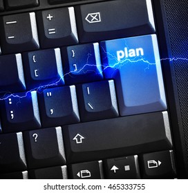 E-commerce concept image. Highlighted keys with sign on a black keyboard closeup. 