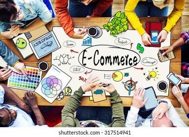 E-commerce Digital Marketing Networking Concept - Shutterstock ID 317514941