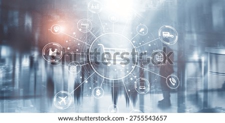 Ecommerce Digital Platform Ecosystem Integrating Retail, Logistics, Finance and Global Marketplace Systems.