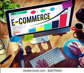 E-commerce Internet Global Marketing Purchasing Concept - Shutterstock ID 306970442