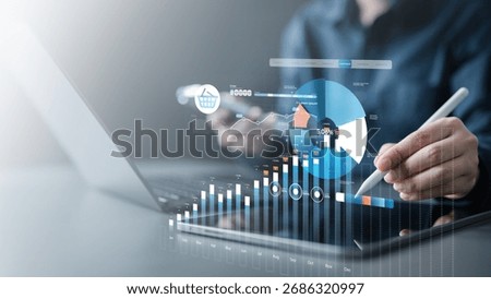 ecommerce, orders, admin, table, status, fulfill, Hand using digital tablet with ecommerce dashboard showing orders, sales data, charts, and transaction analysis for online business management.