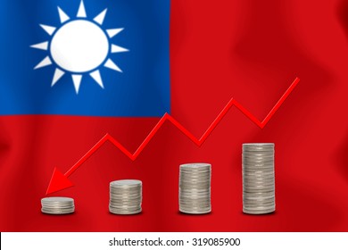 The Economic Going Down Of The Chinese Taipei, With A Head Shot Arrows Down From The Top Medals.