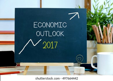 Economic Outlook 2017 On The Blackboard